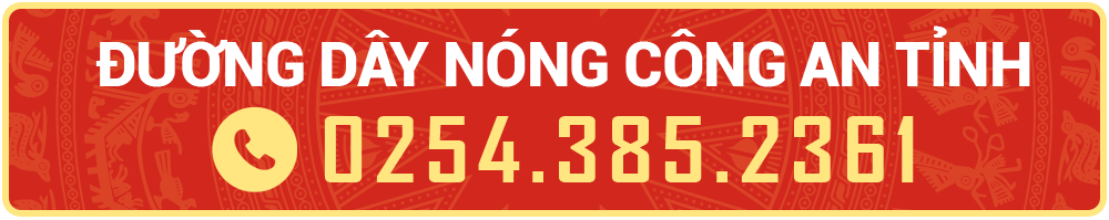 Đường dây nóng Công an Tỉnh